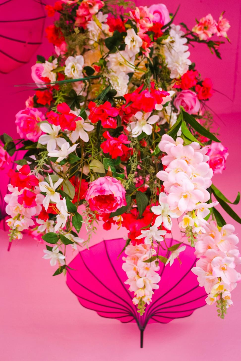 Corporate event floral display