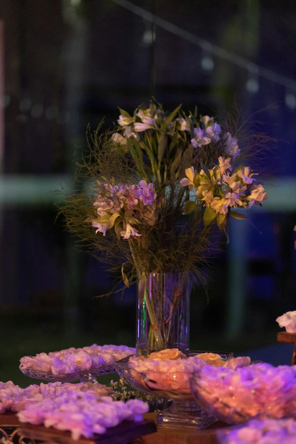 Tall event centerpiece arrangement